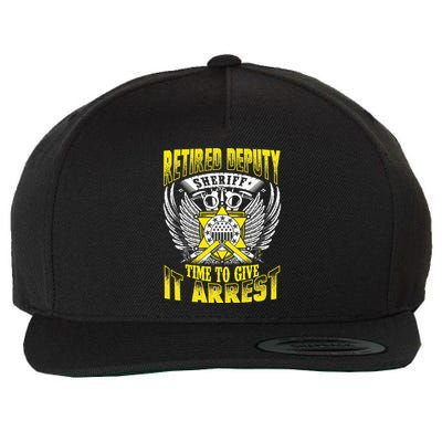 Funny Sheriff T Retired Deputy Sheriff Wool Snapback Cap