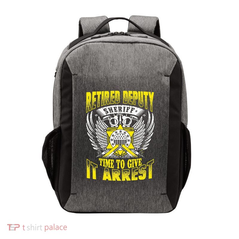 Funny Sheriff T Retired Deputy Sheriff Vector Backpack