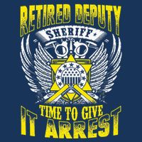 Funny Sheriff T Retired Deputy Sheriff Infant Baby Jersey Bodysuit