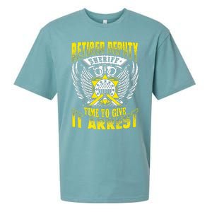 Funny Sheriff T Retired Deputy Sheriff Sueded Cloud Jersey T-Shirt