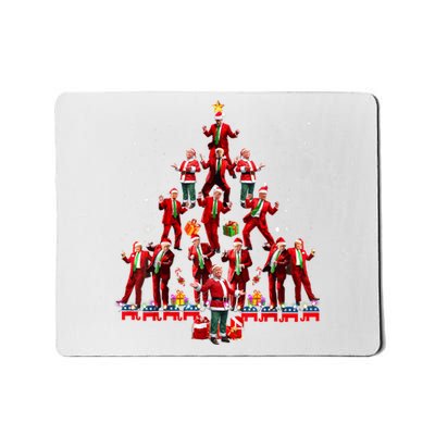 Funny Santa Trump Dance Tree Christmas Pajama Xmas Mousepad