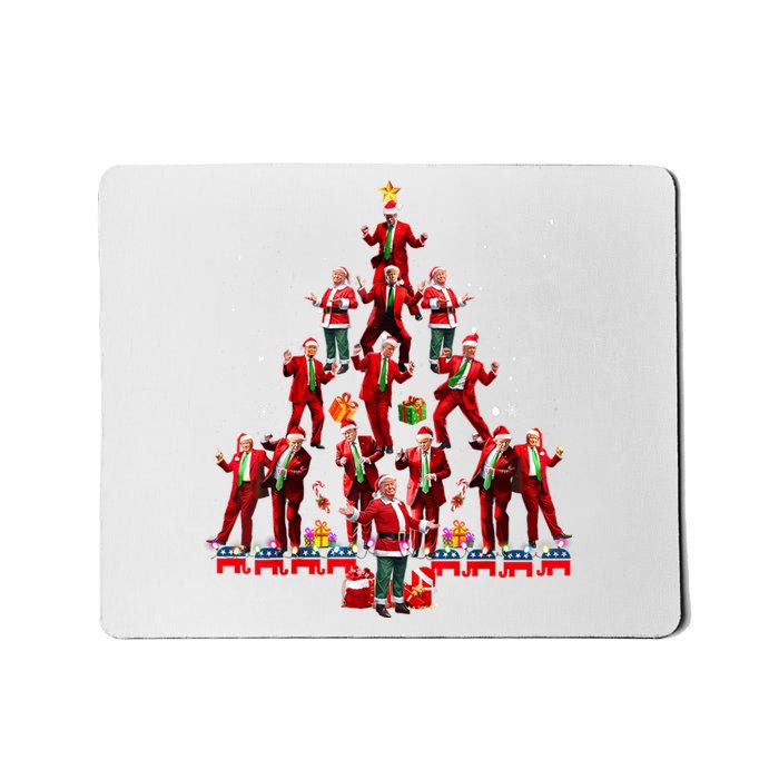 Funny Santa Trump Dance Tree Christmas Pajama Xmas Mousepad