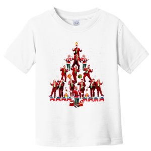 Funny Santa Trump Dance Tree Christmas Pajama Xmas Toddler T-Shirt