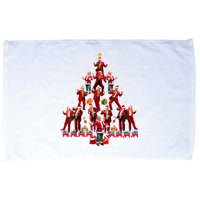 Funny Santa Trump Dance Tree Christmas Pajama Xmas Microfiber Hand Towel