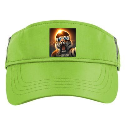 Funny Selfie Tiger Solar Eclipse Adult Drive Performance Visor