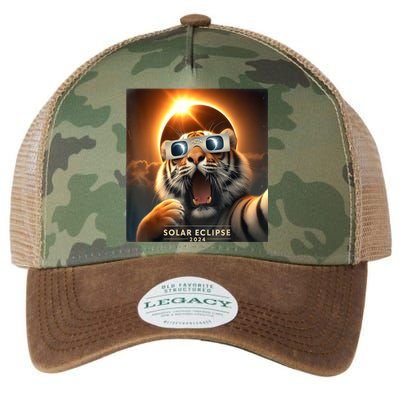 Funny Selfie Tiger Solar Eclipse Legacy Tie Dye Trucker Hat