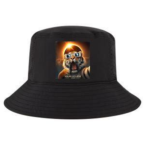 Funny Selfie Tiger Solar Eclipse Cool Comfort Performance Bucket Hat