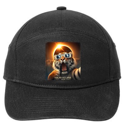 Funny Selfie Tiger Solar Eclipse 7-Panel Snapback Hat