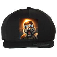 Funny Selfie Tiger Solar Eclipse Wool Snapback Cap