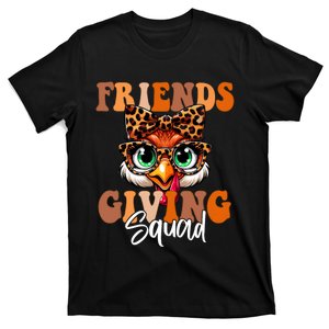 Friends Squad Thanksgiving 2024 Turkey Face Leopard T-Shirt