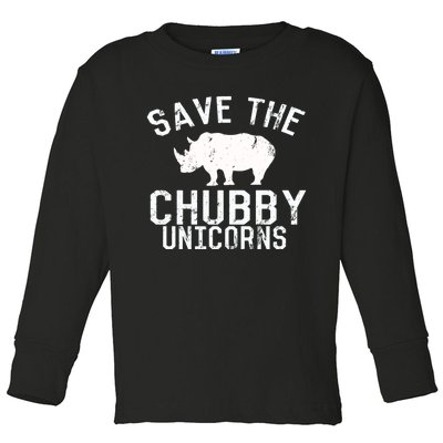 Funny Save the Chubby Unicorns Fat Rhino Hoodie Toddler Long Sleeve Shirt