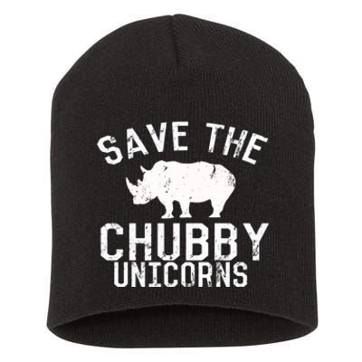 Funny Save the Chubby Unicorns Fat Rhino Hoodie Short Acrylic Beanie