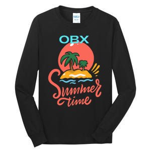 Fun Summer Time Beach Ocean Breeze Sand Palm Trees Sun Tall Long Sleeve T-Shirt