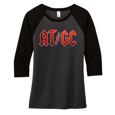 Funny Science Teacher Gift DNA ATGC Women's Tri-Blend 3/4-Sleeve Raglan Shirt