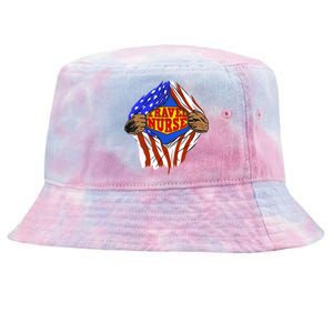 Funny Super Travel Nurse Hero Job Meaningful Gift Tie-Dyed Bucket Hat