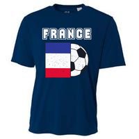 France Soccer Team Flag Cooling Performance Crew T-Shirt