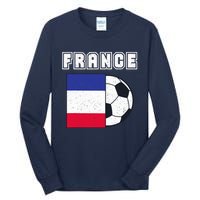 France Soccer Team Flag Tall Long Sleeve T-Shirt