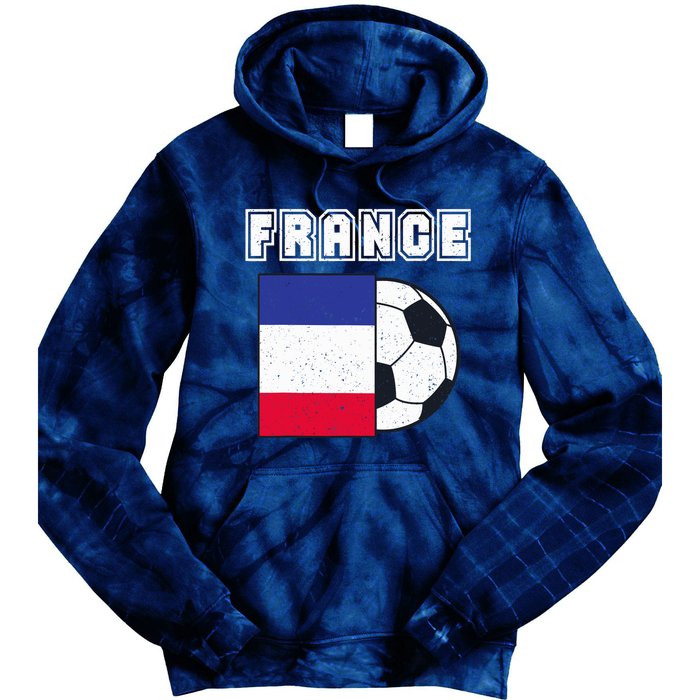 France Soccer Team Flag Tie Dye Hoodie