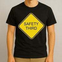 Funny Safety Third Sign T-Shirt