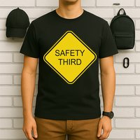 Funny Safety Third Sign T-Shirt