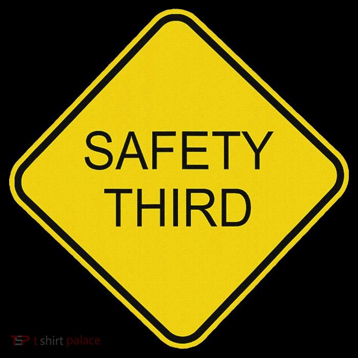 Funny Safety Third Sign Impact Tech Backpack