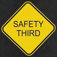 Funny Safety Third Sign Adult Drive Performance Visor