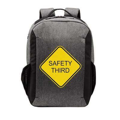 Funny Safety Third Sign Vector Backpack