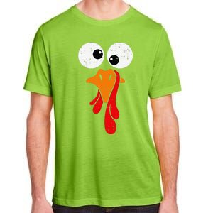 Funny Silly Turkey Face Happy Turkey Day Thanksgiving Adult ChromaSoft Performance T-Shirt