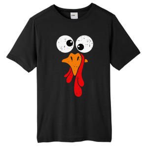 Funny Silly Turkey Face Happy Turkey Day Thanksgiving Tall Fusion ChromaSoft Performance T-Shirt