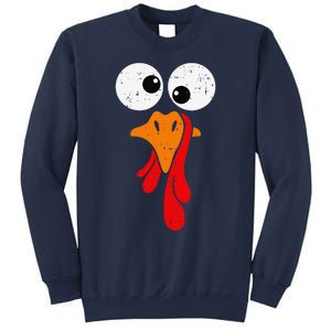 Funny Silly Turkey Face Happy Turkey Day Thanksgiving Sweatshirt