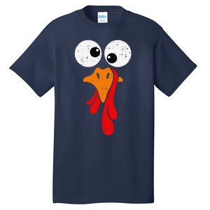 Funny Silly Turkey Face Happy Turkey Day Thanksgiving Tall T-Shirt