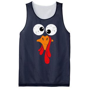 Funny Silly Turkey Face Happy Turkey Day Thanksgiving Mesh Reversible Basketball Jersey Tank