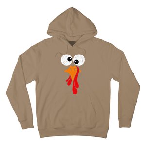 Funny Silly Turkey Face Happy Turkey Day Thanksgiving Hoodie