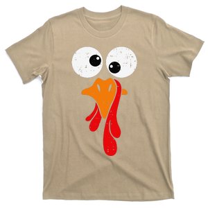 Funny Silly Turkey Face Happy Turkey Day Thanksgiving T-Shirt