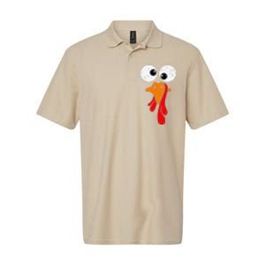 Funny Silly Turkey Face Happy Turkey Day Thanksgiving Softstyle Adult Sport Polo