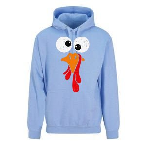 Funny Silly Turkey Face Happy Turkey Day Thanksgiving Unisex Surf Hoodie