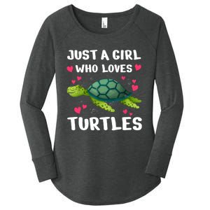 Funny Sea Turtle For Women Girl Turtle Lover Ocean Turtles Women's Perfect Tri Tunic Long Sleeve Shirt