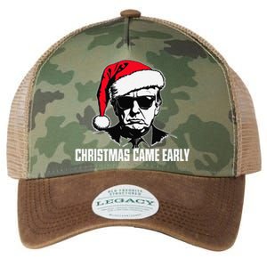 Funny Santa Trump Christmas Came Early 47th President Xmas Legacy Tie Dye Trucker Hat