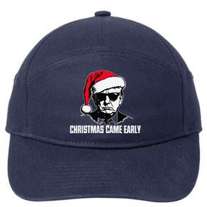 Funny Santa Trump Christmas Came Early 47th President Xmas 7-Panel Snapback Hat