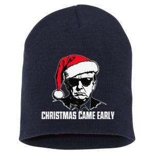 Funny Santa Trump Christmas Came Early 47th President Xmas Short Acrylic Beanie