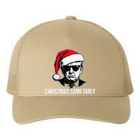 Funny Santa Trump Christmas Came Early 47th President Xmas Yupoong Adult 5-Panel Trucker Hat