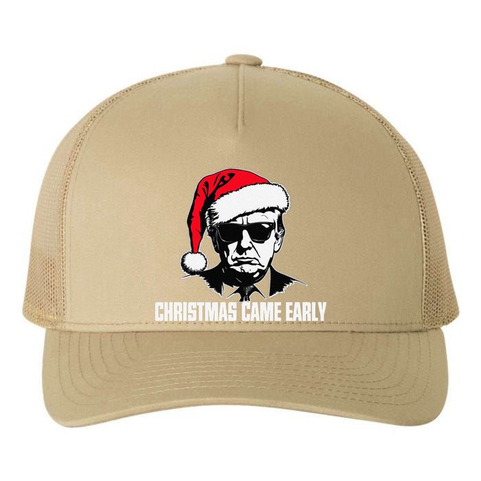 Funny Santa Trump Christmas Came Early 47th President Xmas Yupoong Adult 5-Panel Trucker Hat