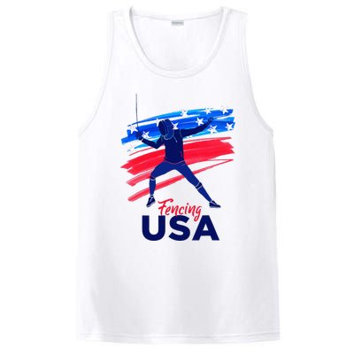 Fencing Support The Team Fencing Player Usa Flag PosiCharge Competitor Tank