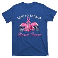 Football Survivor Time To Tackle Breast Cancer Awareness T-Shirt