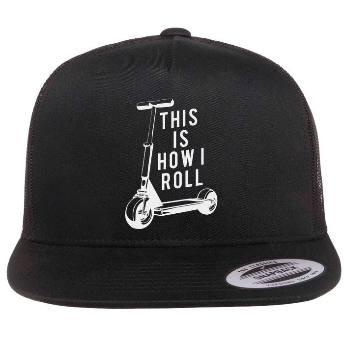 Fun Scooter  This Is How I Roll Push Scooter Flat Bill Trucker Hat
