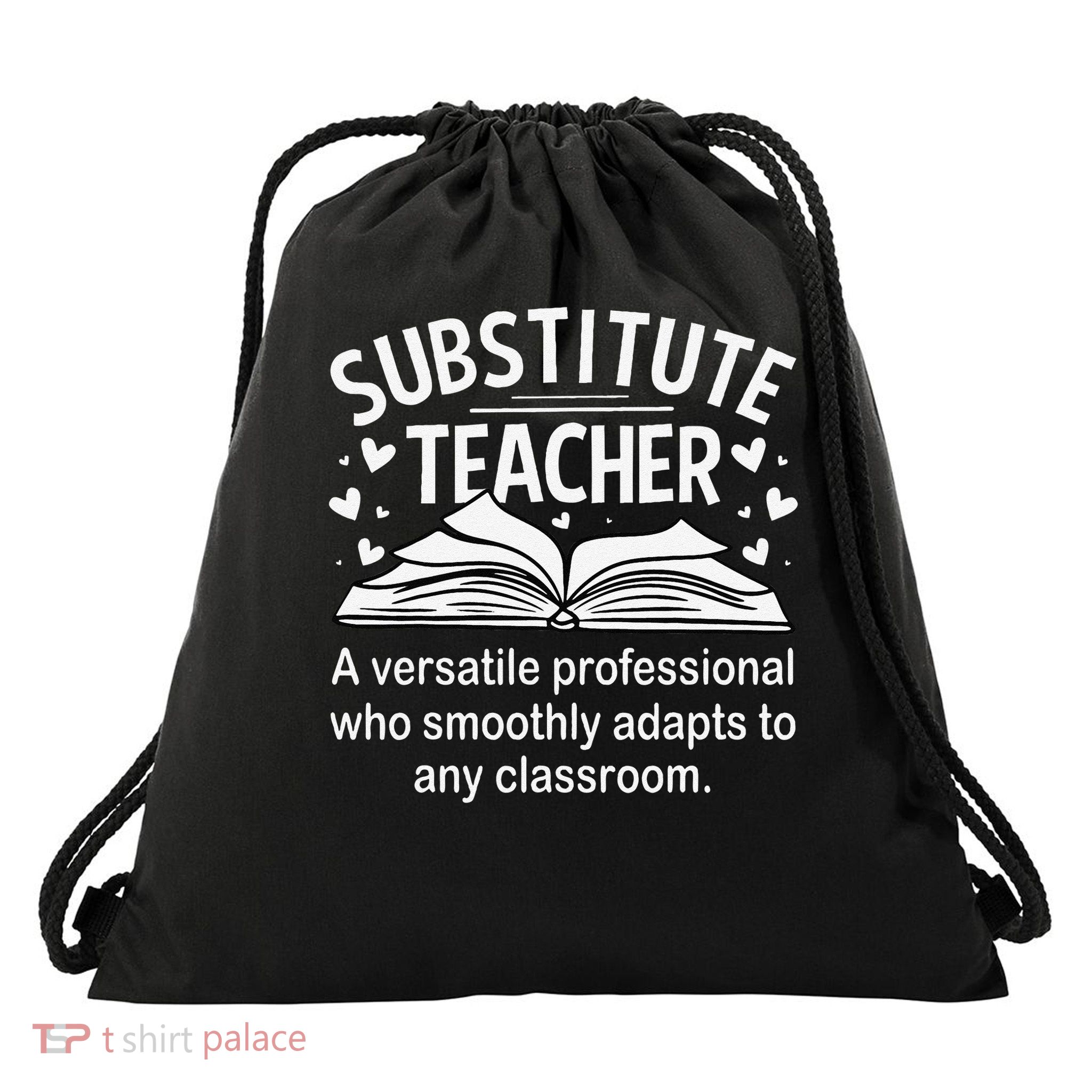 Funny Substitute Teacher Definition School Appreciation Drawstring Bag