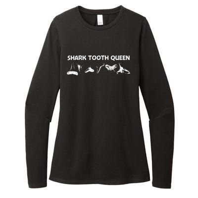 Funny Shark Teeth Design For Mom Animal Fossil Hunters Womens CVC Long Sleeve Shirt