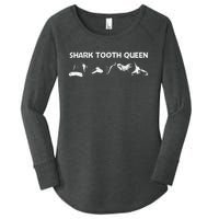 Funny Shark Teeth Design For Mom Animal Fossil Hunters Women's Perfect Tri Tunic Long Sleeve Shirt