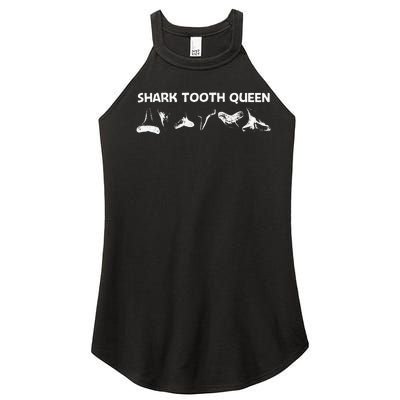 Funny Shark Teeth Design For Mom Animal Fossil Hunters Women's Perfect Tri Rocker Tank