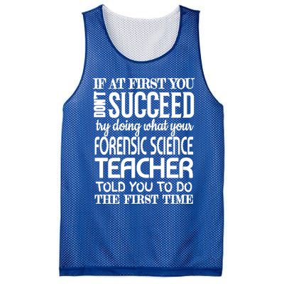 Forensic Science Teacher Funny Gift Funny Succeed Appreciation Gift Mesh Reversible Basketball Jersey Tank